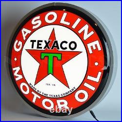 Texaco Motor Oil Backlit Led Banner Neon Light Sign 15x15 7TXOIL