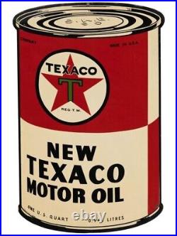 Texaco Motor Oil DIECUT NEW 28 Tall Sign USA STEEL XL Size 7 lbs