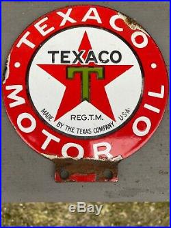 Texaco Motor Oil Enamel Sign