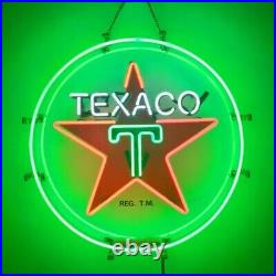 Texaco Motor Oil Gasoline Neon Sign Gas Station Decor With HD Printing Art 18x18