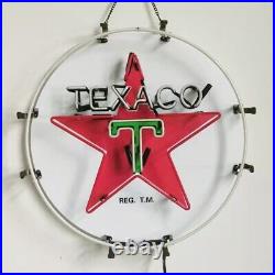 Texaco Motor Oil Gasoline Neon Sign Gas Station Decor With HD Printing Art 18x18