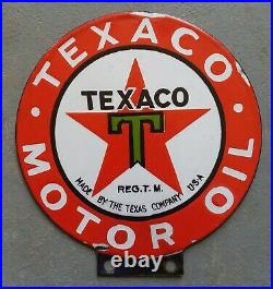 Texaco Motor Oil Porcelain sign for lubester