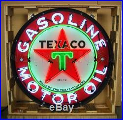 Texaco Motor Oil in Steel Can Neon Sign