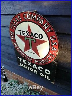 Texaco enamel sign Texaco Motor oil enamel sign Petroleum Products texas oil