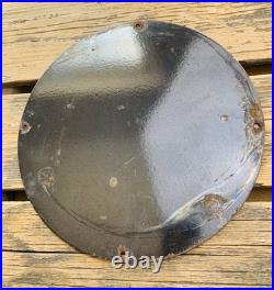 VINTAGE 12 POLARINE Heavy MOTOR OIL PORCELAIN SERVICE PUMP STATION GAS SIGN