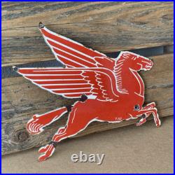 VINTAGE 12x9.5MOBILOIL MOBILGAS PEGASUS HORSE GASOLINE PORCELAIN MOTOR OIL SIGN VINTAGE 12x9.5MOBILOIL MOBILGAS PEGASUS HORSE GASOLINE PORCELAIN MOTOR OIL SIGN