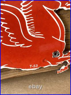 VINTAGE 12x9.5MOBILOIL MOBILGAS PEGASUS HORSE GASOLINE PORCELAIN MOTOR OIL SIGN VINTAGE 12x9.5MOBILOIL MOBILGAS PEGASUS HORSE GASOLINE PORCELAIN MOTOR OIL SIGN