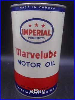VINTAGE 1940's IMPERIAL 3 STAR MARVELUBE MOTOR OIL IMPERIAL QUART CAN