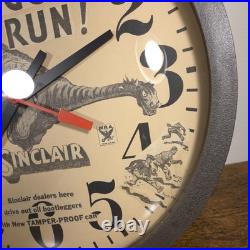VINTAGE Folk Art Sinclair Motor Oil Glass Face Clock Sign Advertising VINTAGE Folk Art Sinclair Motor Oil Glass Face Clock Sign Advertising