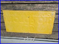 VINTAGE ORIGINAL C. 1940s CO-OP MOTOR OIL SIGN GAS STATION