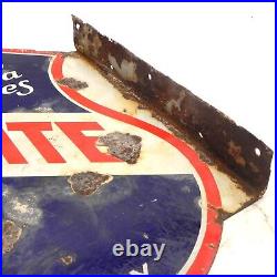 VINTAGE UNION MOTOR OIL MOTORITE PORCELAIN SIGN DOUBLE SIDED With FLANGE USED VINTAGE UNION MOTOR OIL MOTORITE PORCELAIN SIGN DOUBLE SIDED With FLANGE USED