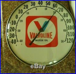VINTAGE VALVOLINE Advertising Thermometer Gas & Oil-VALVOLINE MOTOR OIL-RARE