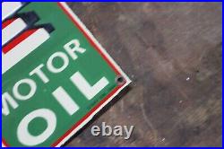 Valvoline Motor Oil Dealer Porcelain Metal Sign Gas Oil Ford Chevy Pennzoil Coke