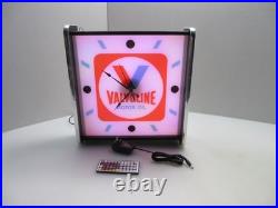 Valvoline Motor Oil LED light up Advertising wall clock Brand New
