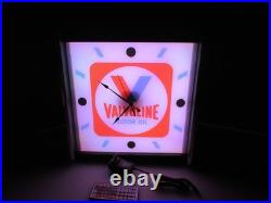 Valvoline Motor Oil LED light up Advertising wall clock Brand New