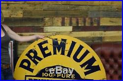 Very Early Premium Porcelain Tombstone 4ft HUGE Pennslyvania Motor Oil Sign RARE
