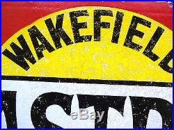 Very Rare Castrol Motor Oil Wakefield Advertise Sign Pictorial Porcelain Enamel
