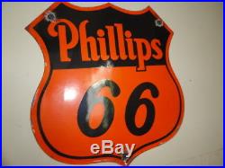 Vintage 12 Phillips 66 Gasoline Pump Plate Gas Motor Oil Porcelain Signs Old