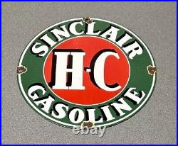 Vintage 12 Sinclair Dinosaur Motor Oil Porcelain Sign Car Gas