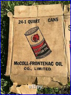 Vintage 1930s Red Indian Motor Oil Cardboard Box Panels