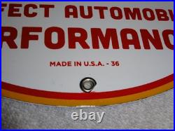 Vintage 1936 Shell & Texas Pacific Motor Oil & Gasoline Porcelain Metal Sign Lot Vintage 1936 Shell & Texas Pacific Motor Oil & Gasoline Porcelain Metal Sign Lot