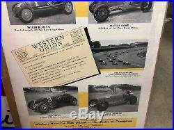 Vintage 1940 Oilzum Motor Oil Poster Not Sign Indy 500 RARE