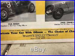 Vintage 1940 Oilzum Motor Oil Poster Not Sign Indy 500 RARE