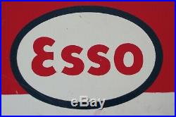 Vintage 1940's Esso Motor Oil Sign / Guaranteed 100% Original! Free Shipping