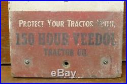 Vintage 1940s Original Veedol Flying A Motor Oil Wood Thermometer Sign Working