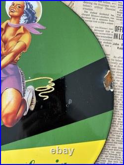 Vintage 1947 Star Pennsylvania Motor Oil 12 Inch Porcelain Enamel Sign