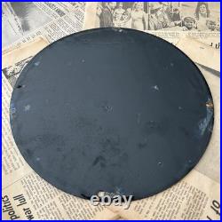 Vintage 1948 Texaco Motor Oil Clean Clear Golden 12 Inch Porcelain Enamel Sign