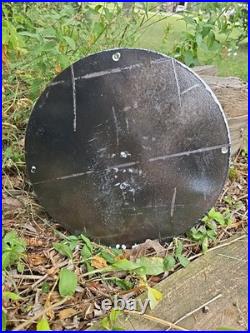 Vintage 1950's Shamrock Porcelain Sign Motor Oil Gas Station Irish Lucky Clover