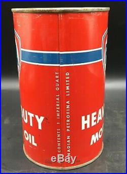 Vintage 1950s Fina Heavy Duty Motor Oil Imperial Quart Can