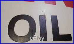 Vintage 1960s Valvoline Racing Motor Oil Gas Station Garage 30 Metal Sign WOW