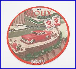 Vintage 1962 Sioux Motor Products Porcelain Enamel Gas-oil Garage Man Cave Sign