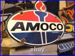 Vintage 1964 Amoco Standard Porcelain Sign Torch Motor Oil Gas Pump Amoco 12 Vintage 1964 Amoco Standard Porcelain Sign Torch Motor Oil Gas Pump Amoco 12