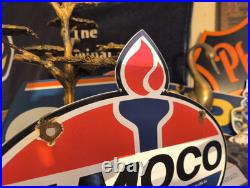 Vintage 1964 Amoco Standard Porcelain Sign Torch Motor Oil Gas Pump Amoco 12 Vintage 1964 Amoco Standard Porcelain Sign Torch Motor Oil Gas Pump Amoco 12