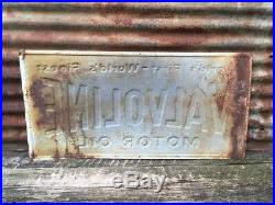 Vintage 1969 Valvoline Motor Oil Sign 18x36 Inch Gas Station Advertising Metal