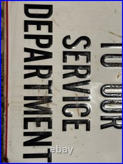 Vintage 1990 Kendal Motor Oil Service Department Embossed Metal Sign