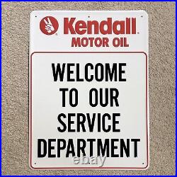 Vintage 1992 KENDALL MOTOR OIL Embossed Metal Sign 24x18 Scioto Signs Kenton OH