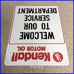 Vintage 1992 KENDALL MOTOR OIL Embossed Metal Sign 24x18 Scioto Signs Kenton OH