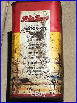 Vintage 2 gallon motor oil Pep Boys can, advertising sign, gas, auto garage
