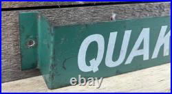 Vintage 22 Quaker State Motor Oil Metal Advertising Sign/Door Push Rack Sign Vintage 22 Quaker State Motor Oil Metal Advertising Sign/Door Push Rack Sign