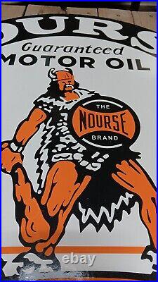 Vintage 24 inch Double Sided Nourse Motor Oil Repop Oil Sign