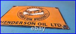 Vintage Antelope Gasoline Porcelain Petroleum Deer Gas Motor Oil Pump Plate Sign