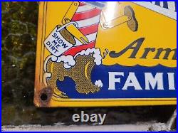 Vintage Armour Porcelain Sign Lighthouse Family Soap Cleanser Bar Gas Motor Oil