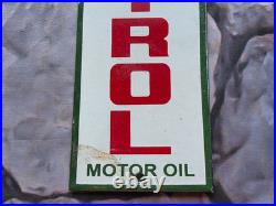 Vintage Ask For Castrol Motor Oil Porcelain Sign 12×4