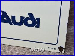 Vintage Audi Porcelain Dealership Sign Gas Station Pump Plate Motor Oil Service