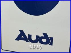 Vintage Audi Porcelain Dealership Sign Gas Station Pump Plate Motor Oil Service