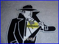 Vintage Bardahl Motor Oil Additive Burglar Thief 12 Metal Gasoline Sign! Racing